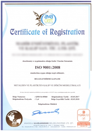 Certificats de qualité fournisseur