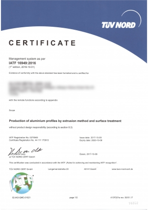 Certificats de qualité fournisseur