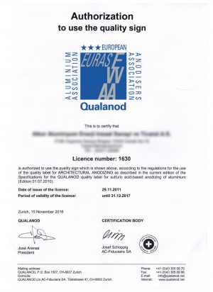 Certificats de qualité fournisseur