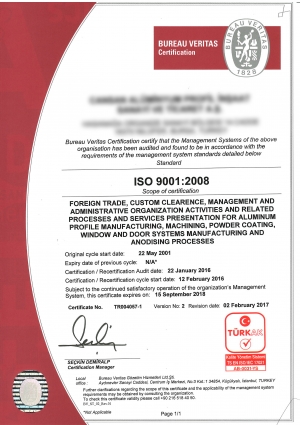 Certificats de qualité fournisseur