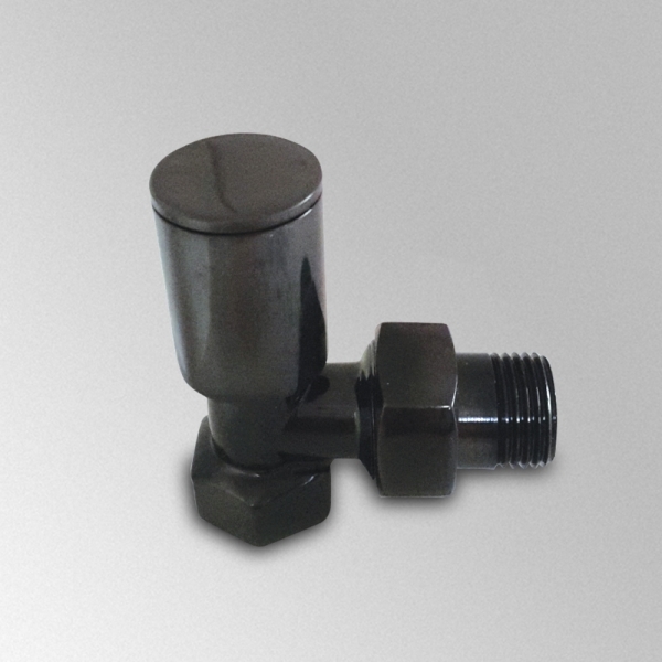 Decorative Black Corner Radiator Valve