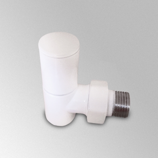 Decorative White Corner Radiator Valve