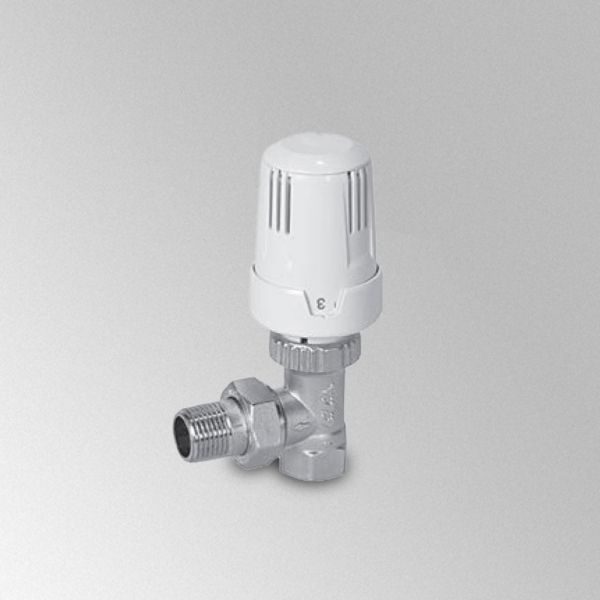 Thermostatic Corner Valve Body + Adjustment Group (White)