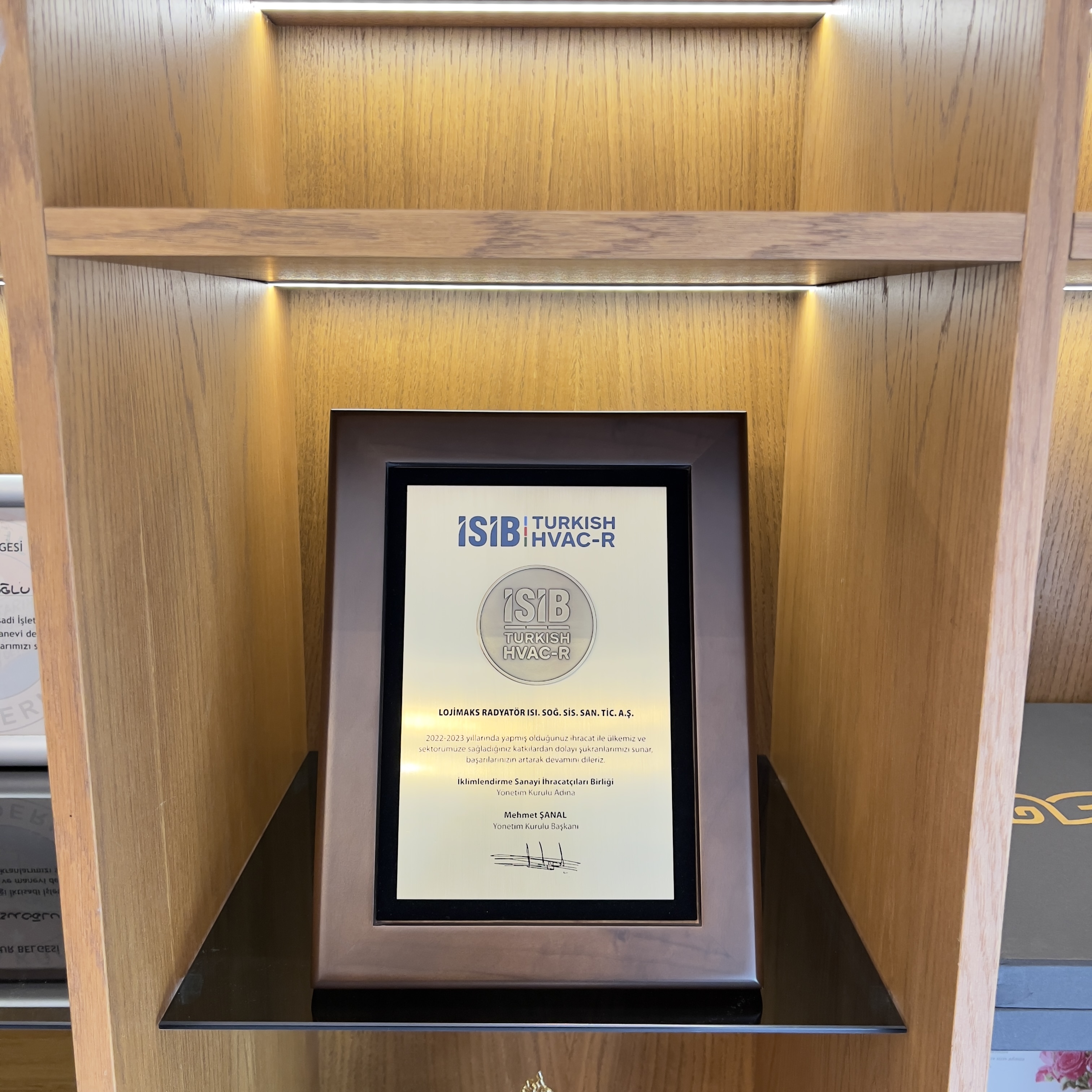 EXPORT AWARD FROM ISIB, TURKISH HVAC-R